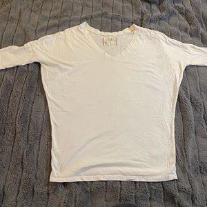 Free People Size Medium White T-Shirt